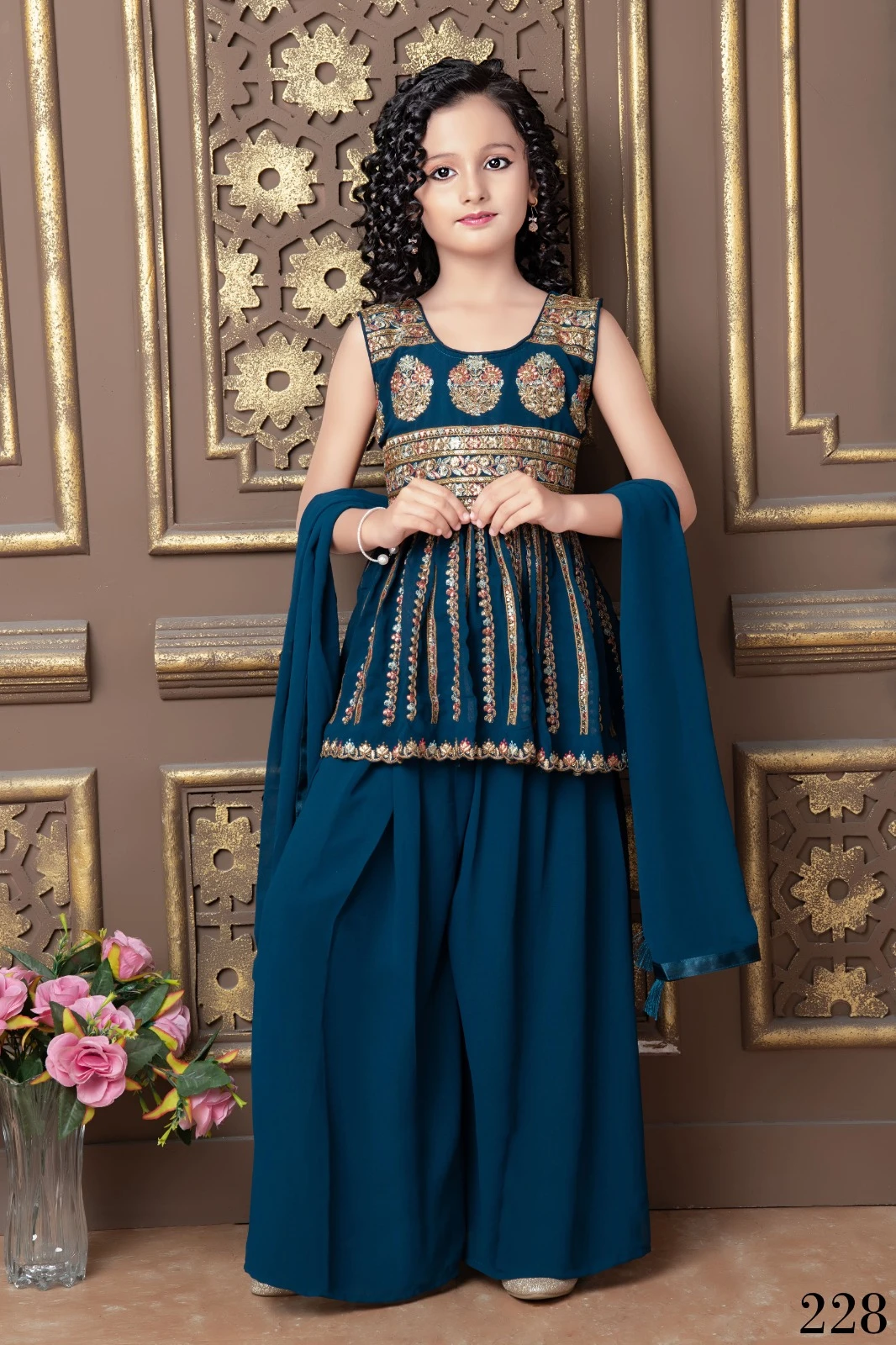 Vardan Ethnic Aaradhna Vol 30 Faux Georgette Wholesale Kidswear Lehenga Catalog — Singles, MPA wholesale from Surat - Gallery Image 4
